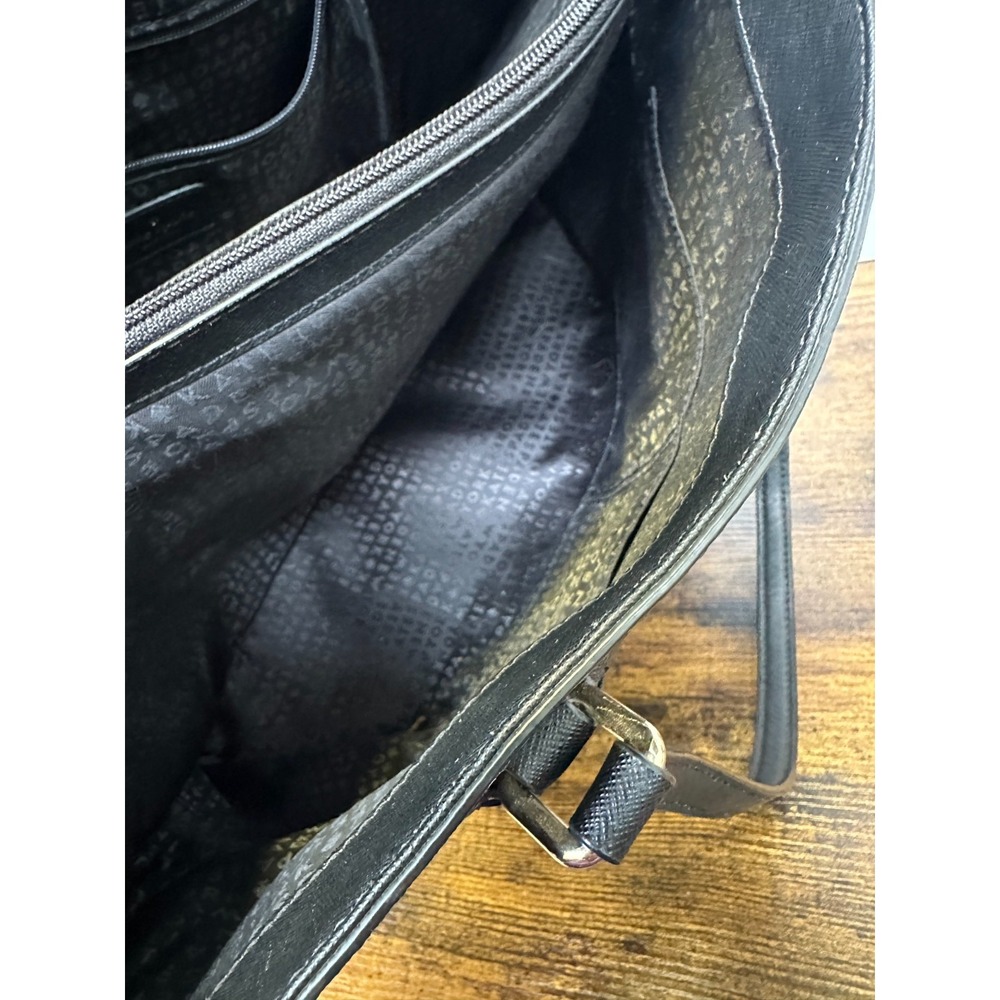 Kate Spade New York Black Saffiano Leather Large Tote Bag Zip Top Shoulder Purse - Picture 14 of 16